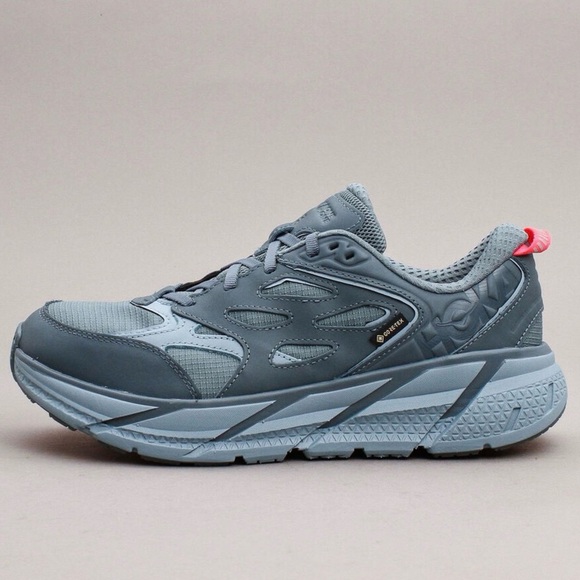 NWT Hoka Clifton Leather Gore-Tex Waterproof Unisex Goblin Stone Blue GBSB shoes